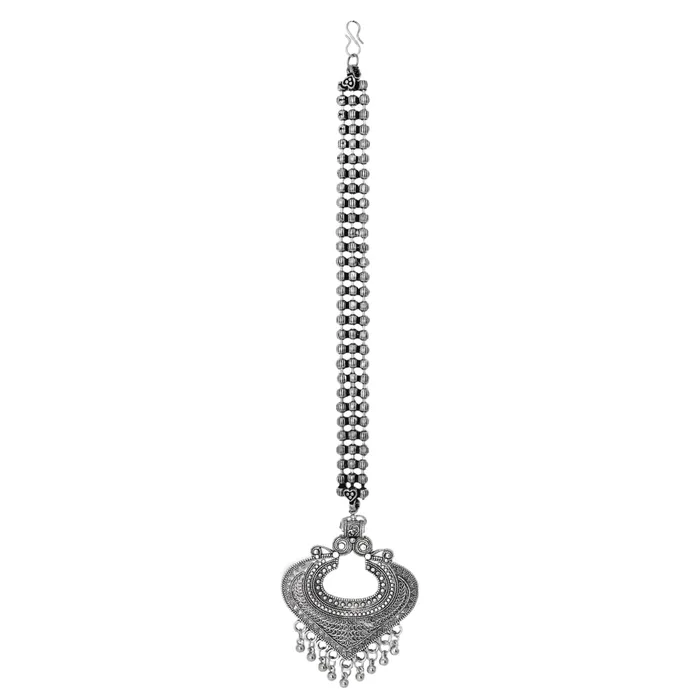 Teejh Sankita Silver Oxidised Mang Tika Teejh Rings Teejh Sankita Silver Oxidised Mang Tika Teejh Rings