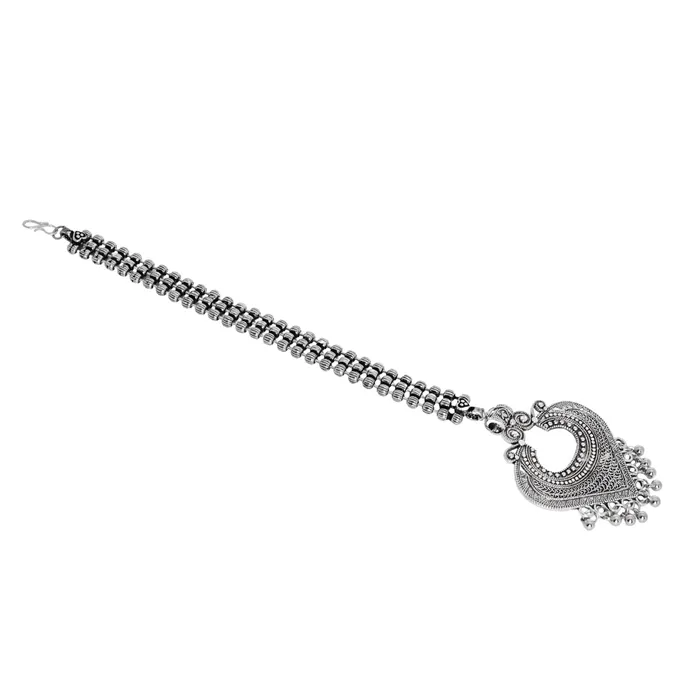 Teejh Sankita Silver Oxidised Mang Tika Teejh Rings Teejh Sankita Silver Oxidised Mang Tika Teejh Rings