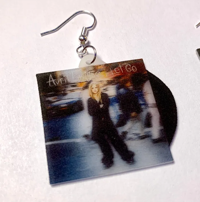 Avril Lavigne Let Go Vinyl Album Handmade Earrings Sam Makes Things Earrings