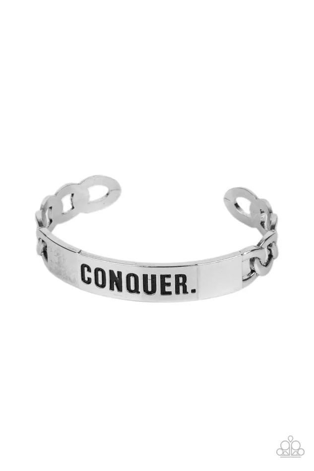Bracelets Paparazzi Jewelry Paparazzi Bracelet Conquer Your Fears Silver Bracelets Paparazzi Jewelry Paparazzi Bracelet Conquer Your Fears Silver