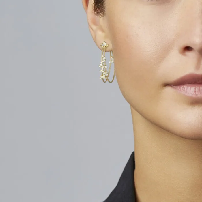 Earrings Paul Morelli Paul Morelli Double Unity Confetti Hoop Earrings