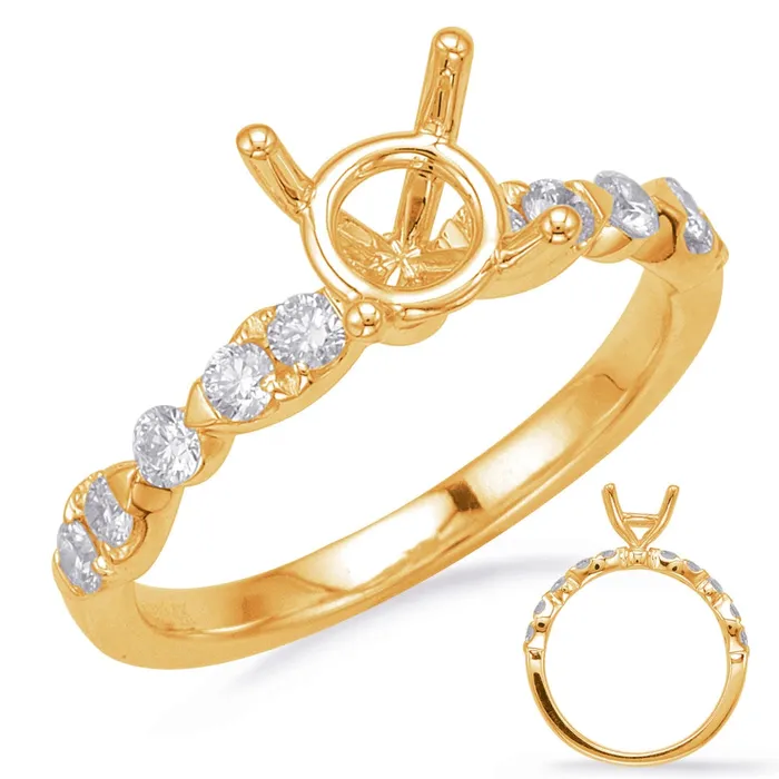 Engagement Collections Rings 14K Yellow Gold Semimount Diamond Ring