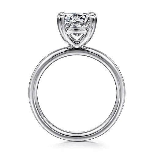 Gabriel Co 14K White Gold Solitaire Ring Rings