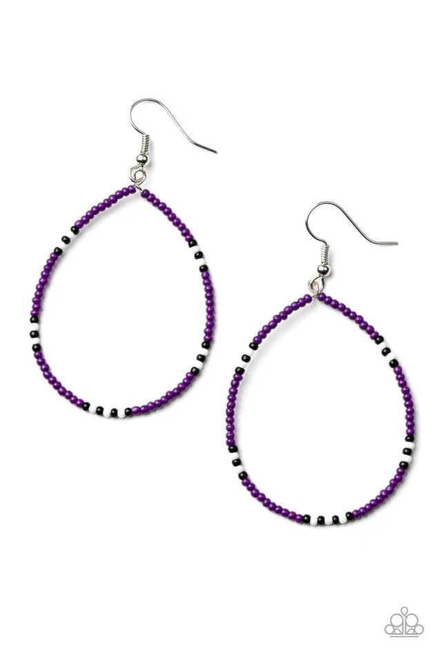 Paparazzi Earring Keep Up The Good BEADWORK Purple Paparazzi Jewelry Earrings Paparazzi Earring Keep Up The Good BEADWORK Purple Paparazzi Jewelry Earrings