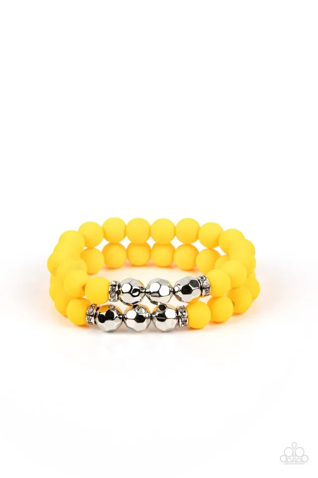 Paparazzi Jewelry Bracelets Paparazzi Bracelet Dip and Dive Yellow