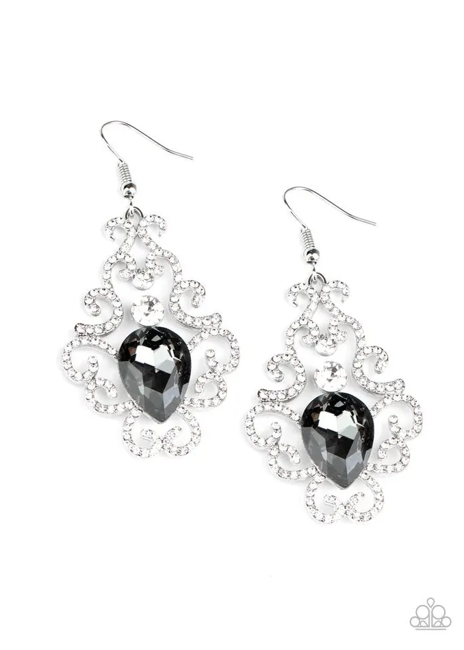 Paparazzi Jewelry Earrings Paparazzi Earring Happily Ever AFTERGLOW Silver
