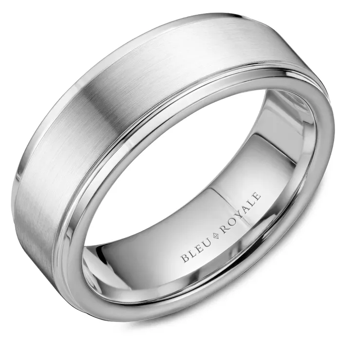 Rings CrownRing 14K White Gold Mens Band