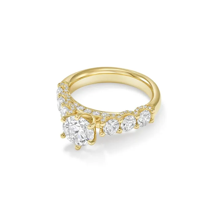 Rings Engagement Collections 14K Yellow Gold Semi Mount Diamond Ring with Prong Head Rings Engagement Collections 14K Yellow Gold Semi Mount Diamond Ring with Prong Head