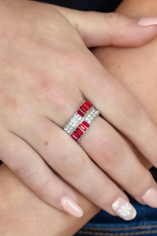 Rings Paparazzi Ring Put Them in Check Red Paparazzi Jewelry