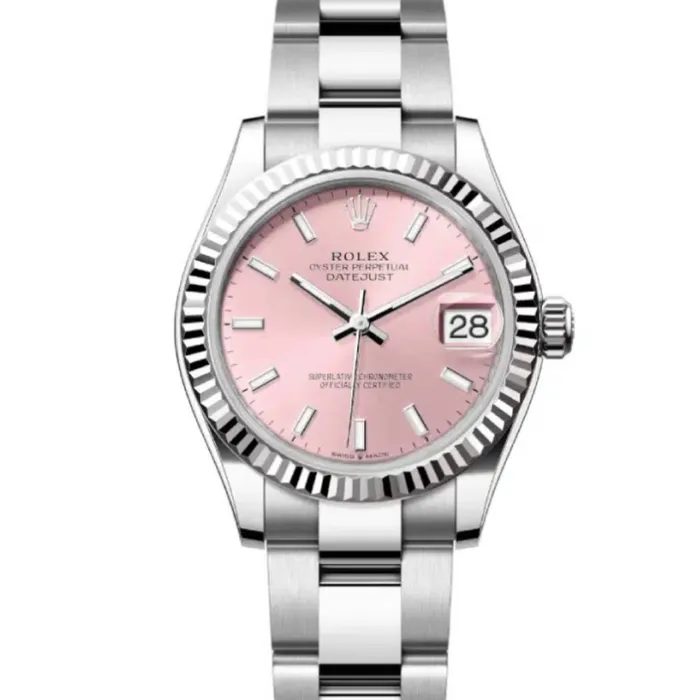 Rolex Bracelets Rolex Datejust 31mm Ref 2782740013 Pink Stick Dial Stainless Steel Oyster Bracelet Womens Watch