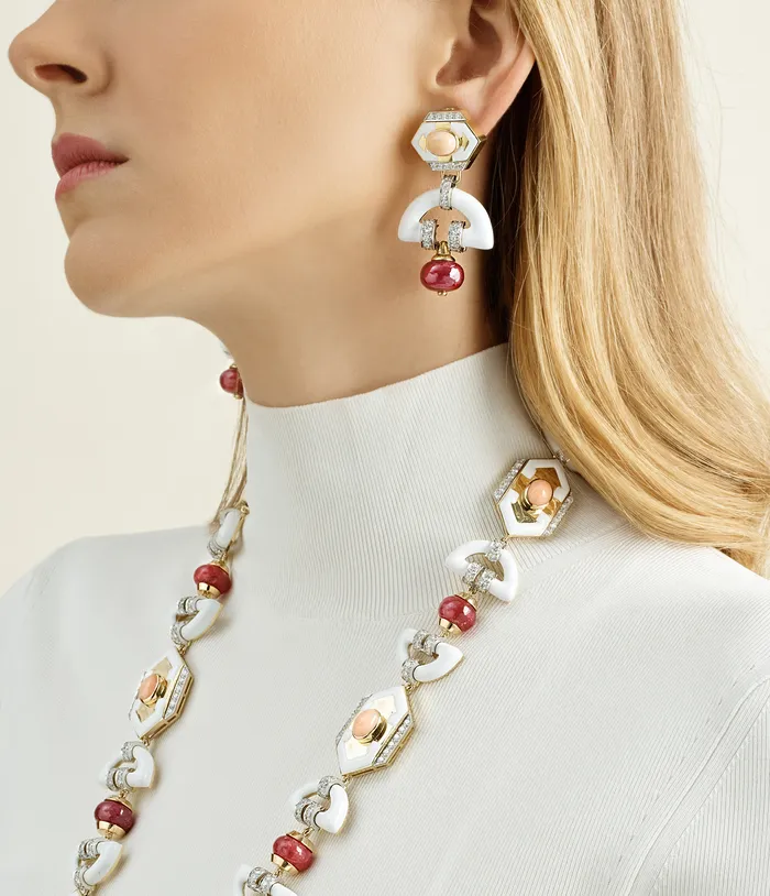 David Webb Earrings Aztec Earrings