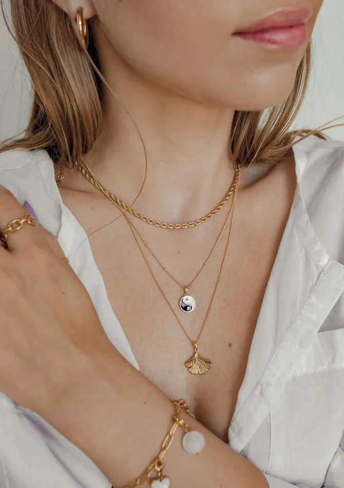 Longevity Pendant for Fulloflife Energetic in Gold Hey Happiness Necklaces