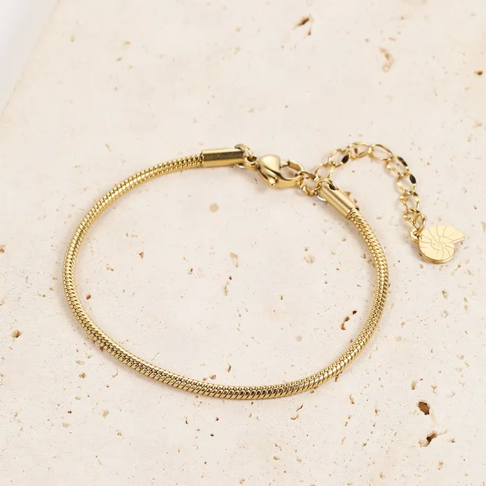 Round Snake Chain Bracelet Gold Hey Happiness Bracelets Round Snake Chain Bracelet Gold Hey Happiness Bracelets