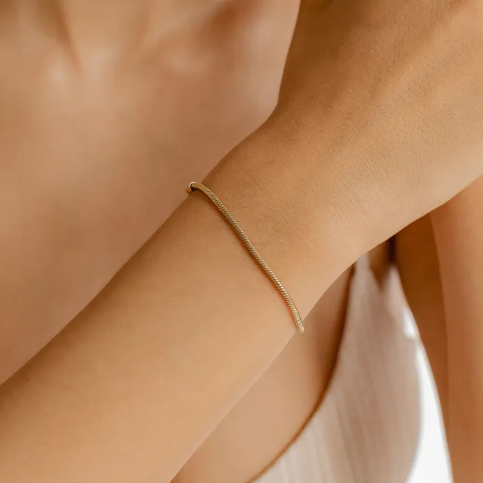 Round Snake Chain Bracelet Gold Hey Happiness Bracelets Round Snake Chain Bracelet Gold Hey Happiness Bracelets