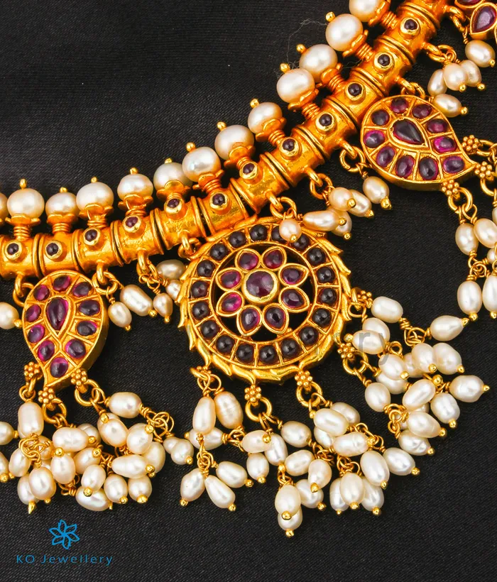 The Atyuha Silver Peacock Guttapusalu Necklace Silversmith Necklaces