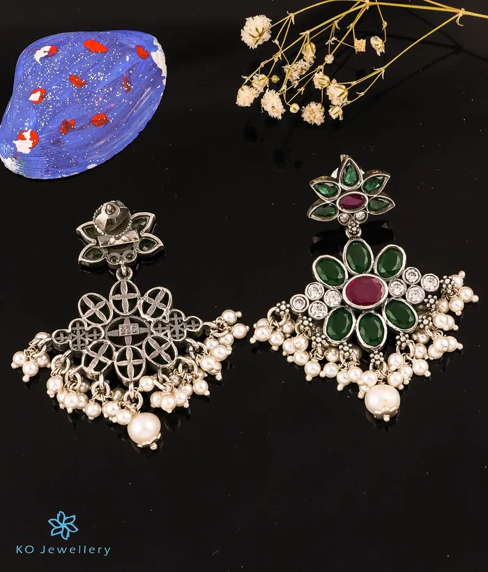 The Bodhi Silver Kemp Peacock Earrings Silversmith Earrings