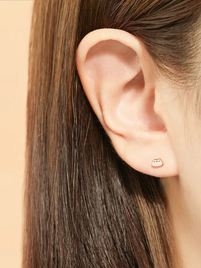 14K Gold Melted Cat Cartilage Earring 20G MinimalBijoux Earrings