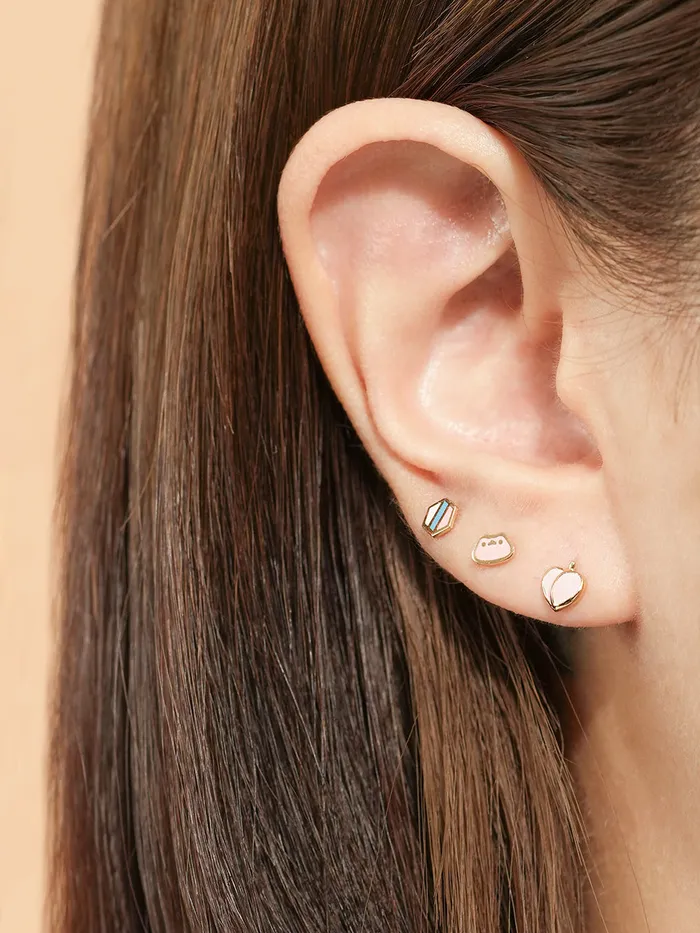14K Gold Melted Cat Cartilage Earring 20G MinimalBijoux Earrings
