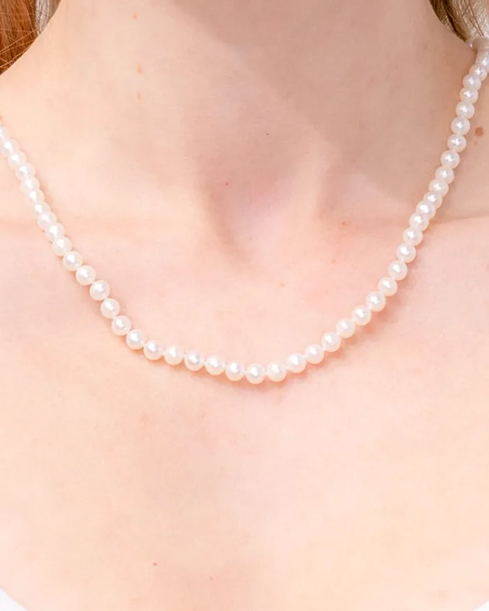 5mm White Pearl Necklace Princess Bride Diamonds Necklaces 5mm White Pearl Necklace Princess Bride Diamonds Necklaces