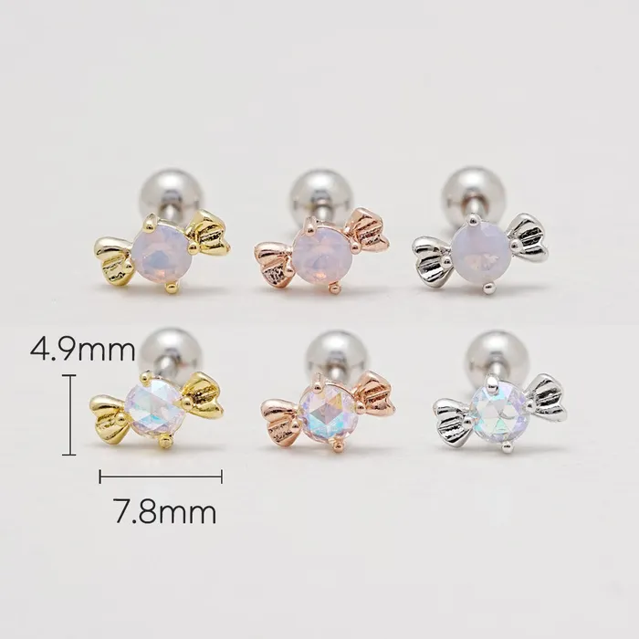 Earrings MinimalBijoux Coil Candy Cartilage Ear Piercing 18G16G