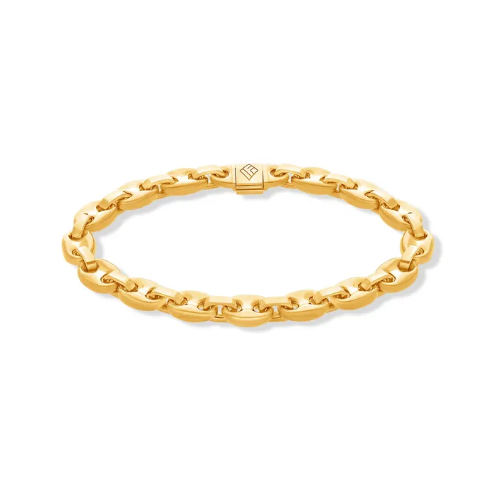 IF Co Bracelets Gold Ocean Link Bracelet 7mm IF Co Bracelets Gold Ocean Link Bracelet 7mm