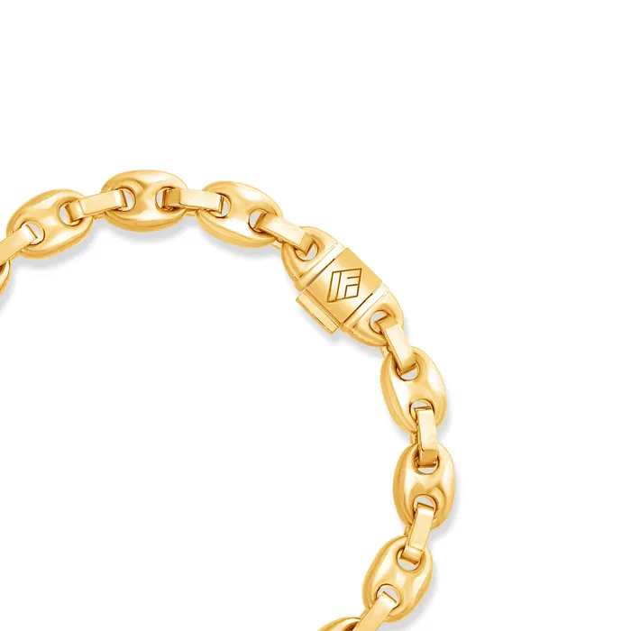 IF Co Bracelets Gold Ocean Link Bracelet 7mm IF Co Bracelets Gold Ocean Link Bracelet 7mm