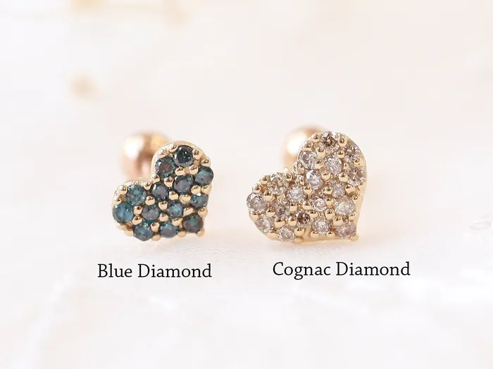 MinimalBijoux Earrings 14K Gold Heart Cartilage Earring 18g16g
