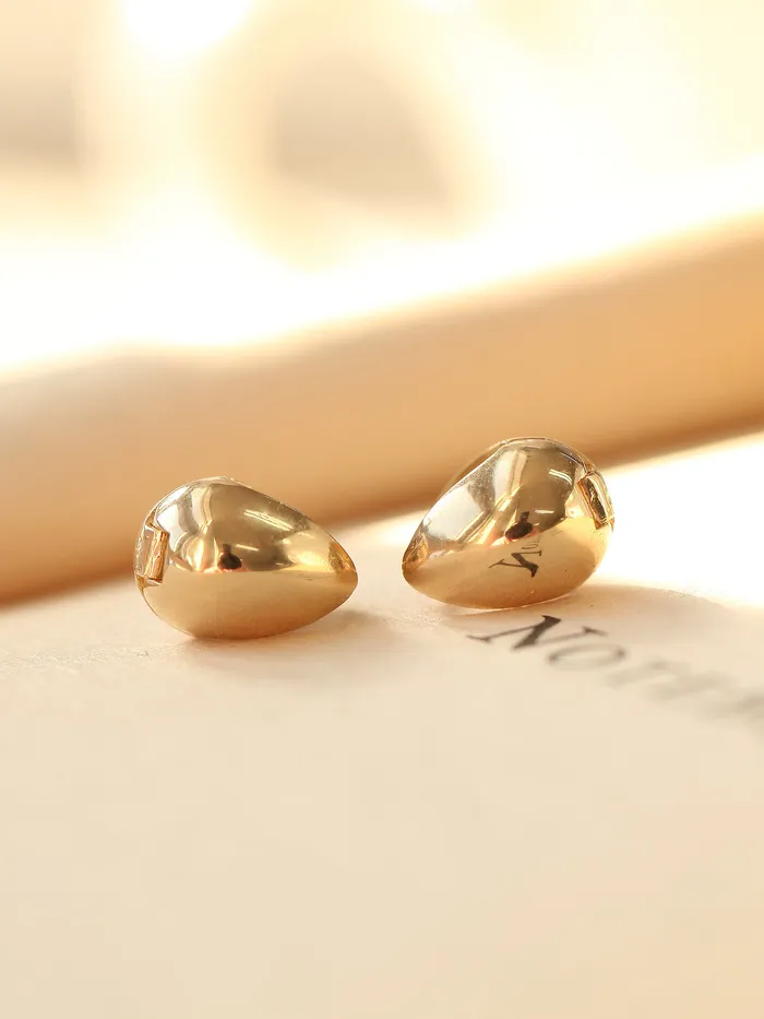 MinimalBijoux Earrings 14K Gold Water drop hoop Earring