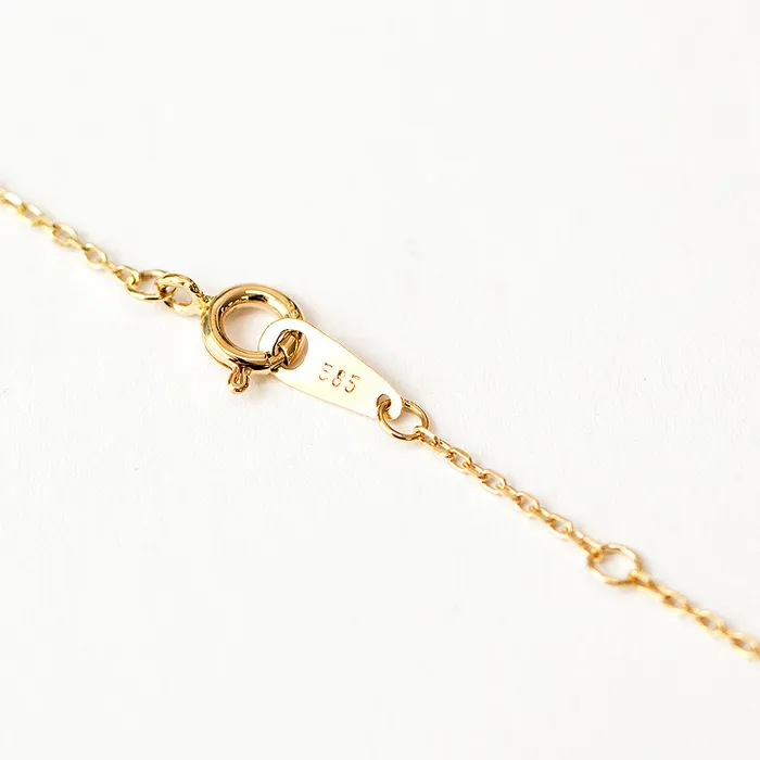 MinimalBijoux Necklaces 14K 18K Gold Flat Cubic Heart Necklace