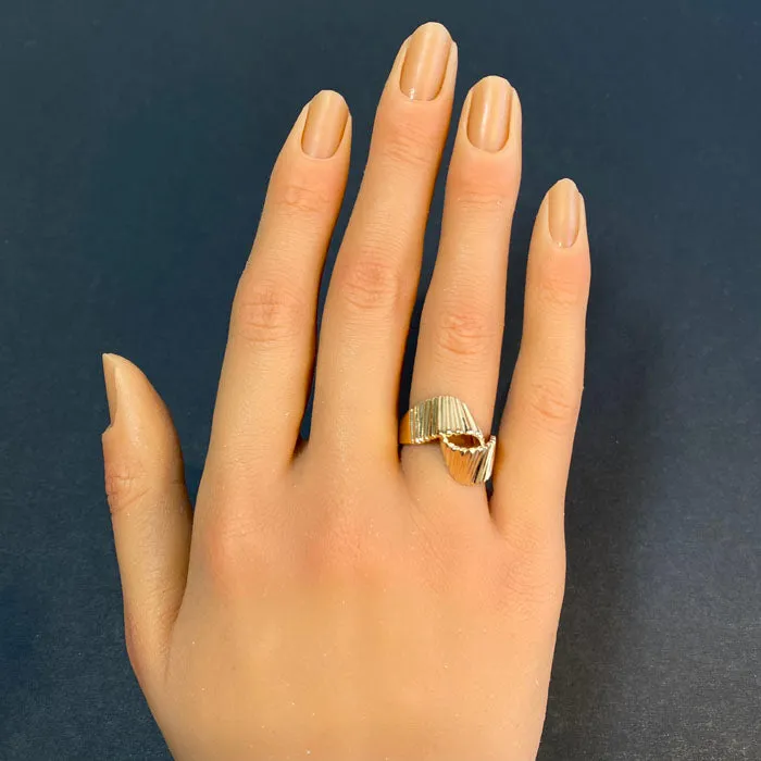 Moriartys Gem Art Rings 14K Yellow Gold Textured Twist Ring