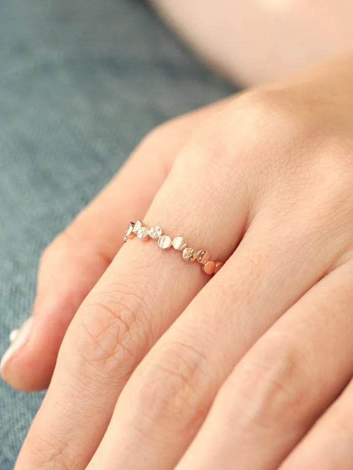Rings 14K 18K Gold Volume Bubble Ring MinimalBijoux