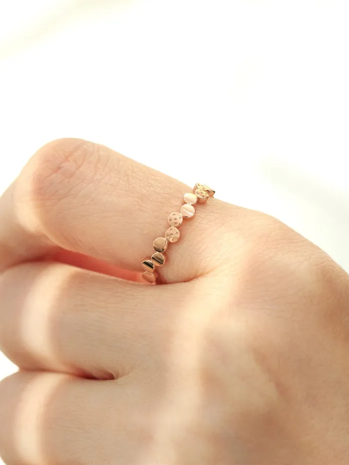 Rings 14K 18K Gold Volume Bubble Ring MinimalBijoux