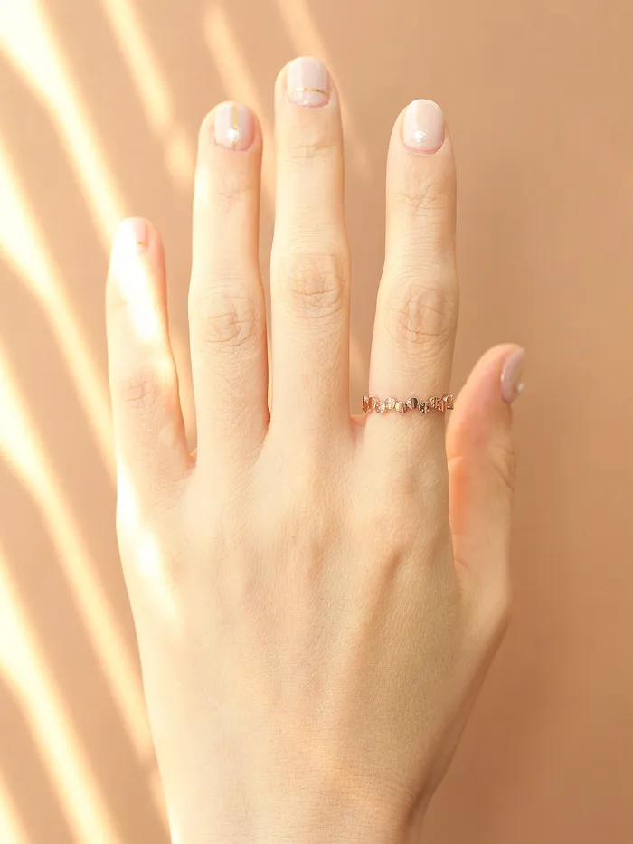 Rings 14K 18K Gold Volume Bubble Ring MinimalBijoux