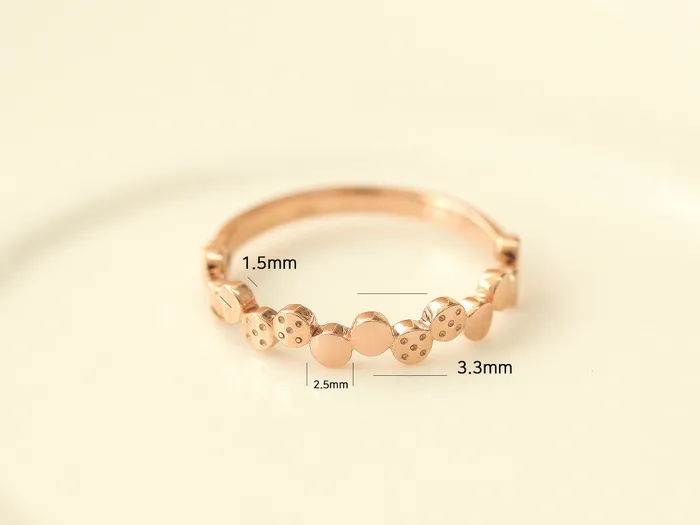 Rings 14K 18K Gold Volume Bubble Ring MinimalBijoux