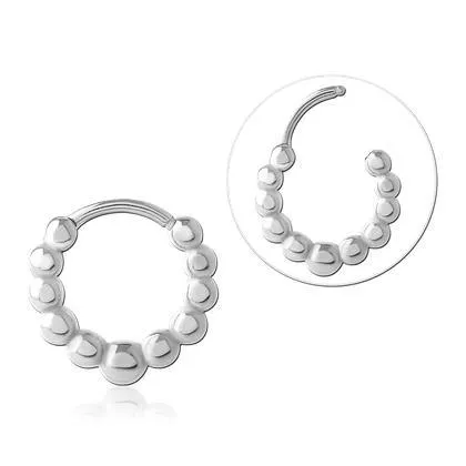 Rings Stainless Graduated Hinged Ring Tulsa Body Jewelry