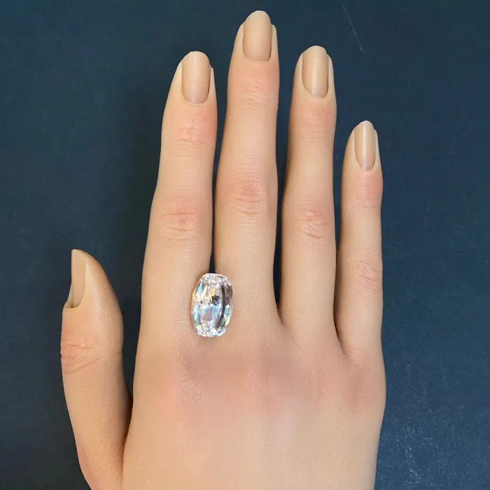Rings vendorunknown Antique Cushion Cut Colorless Topaz 1920 Carats