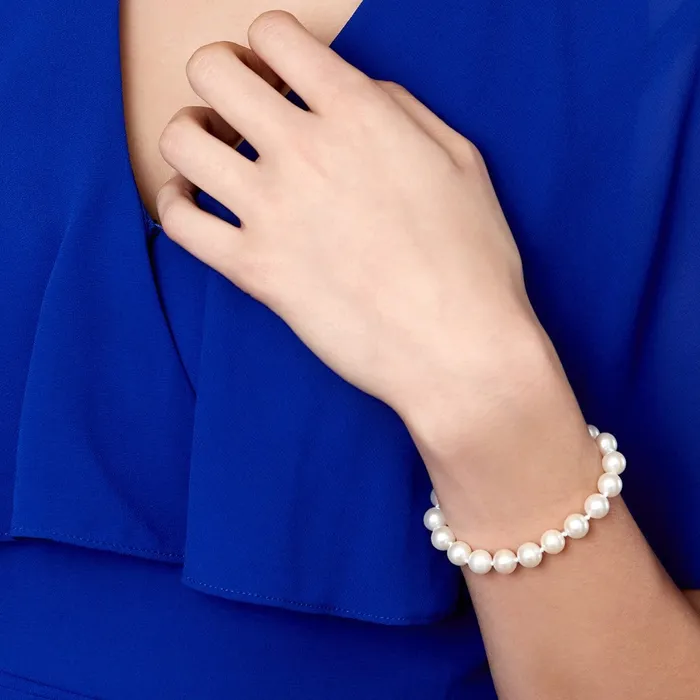 SPT Bracelets 8595mm White Freshwater Pearl Bracelet AAAA Quality
