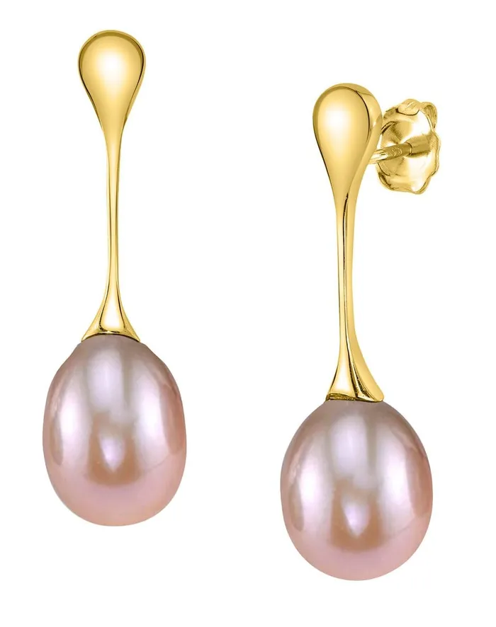 SPT Earrings Pink Freshwater Pearl Long Teardrop Earrings SPT Earrings Pink Freshwater Pearl Long Teardrop Earrings