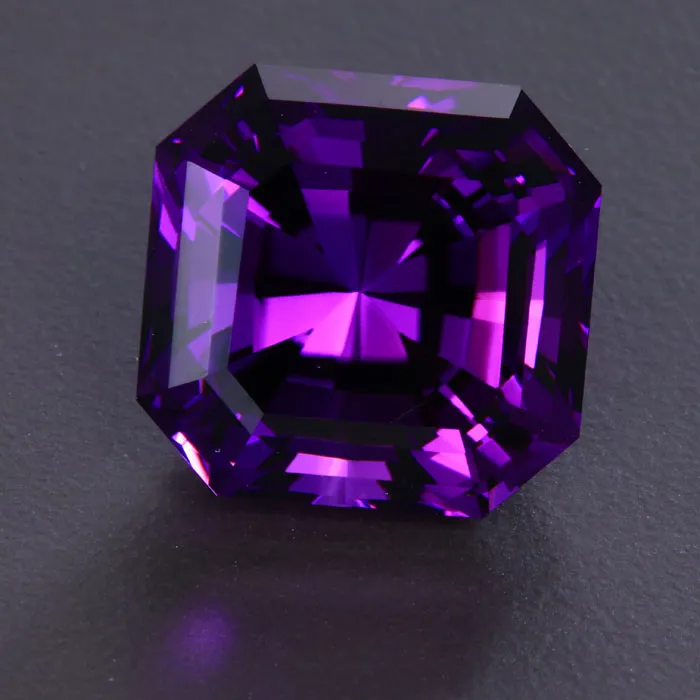 Square Step Cut Amethyst Gemstone 2529 Carats Moriartys Gem Art Rings