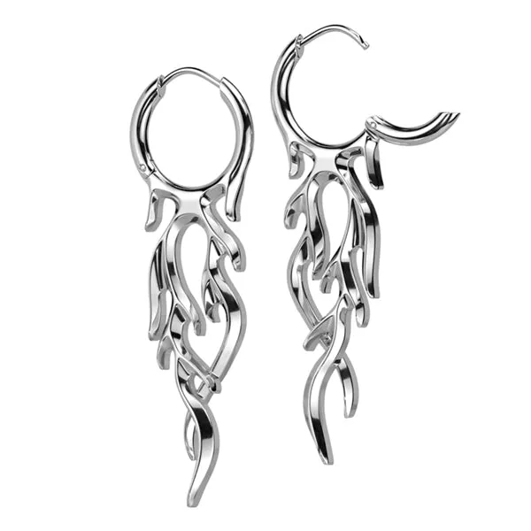 Tulsa Body Jewelry Earrings Flaming Hoop Earrings Tulsa Body Jewelry Earrings Flaming Hoop Earrings