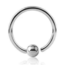 Tulsa Body Jewelry Rings 16g White 14k Gold Fixed Bead Ring
