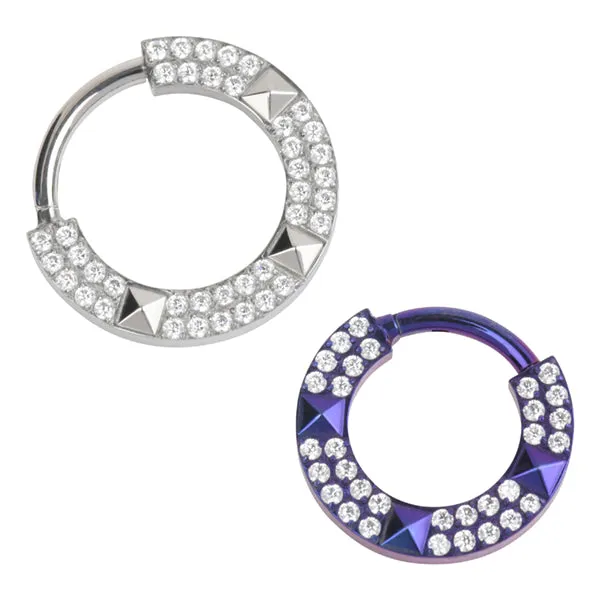 Tulsa Body Jewelry Rings Giza Titanium Hinged Ring