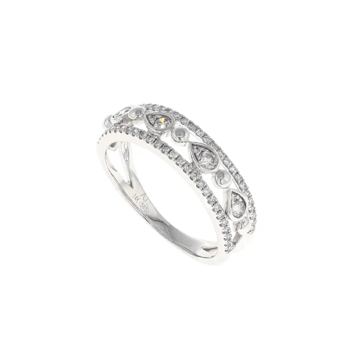 3 Row Pave Diamond Fashion Ring 039CTW International Diamond Center Rings