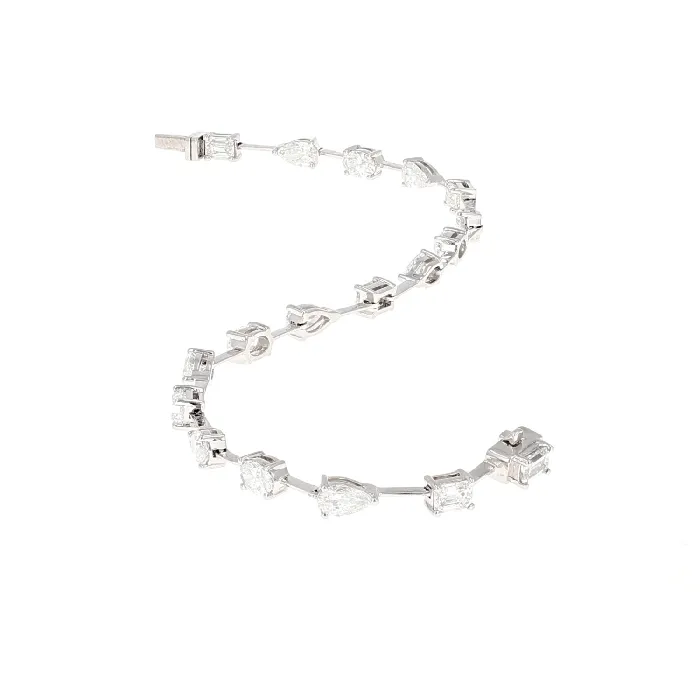 Bracelets Shop IDC estore Emerald Pear Oval Cut Diamond Tennis Bracelet 432CTW 18K White Gold Bracelets Shop IDC estore Emerald Pear Oval Cut Diamond Tennis Bracelet 432CTW 18K White Gold