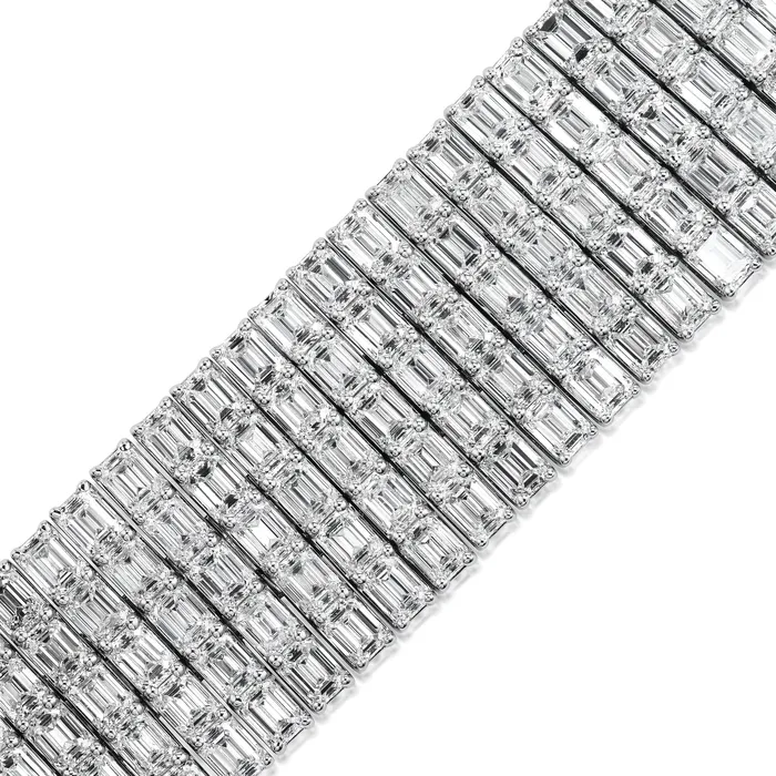 Five Row Emerald Cut Diamond Bracelet SG Fine Bracelets