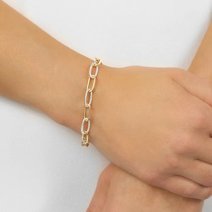 Gems One Bracelets Gold Diamond Paperclip Bracelet Gems One Bracelets Gold Diamond Paperclip Bracelet