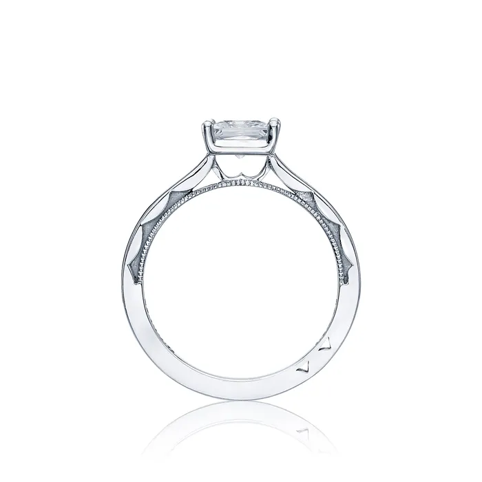 International Diamond Center Rings Tacori 18k White Gold Sculpted Crescent Princess Diamond Engagement Ring Setting 05 CTW International Diamond Center Rings Tacori 18k White Gold Sculpted Crescent Princess Diamond Engagement Ring Setting 05 CTW