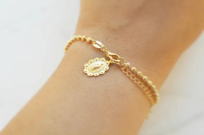 Our Lady of Guadalupe Scalloped Bracelet TheLittleCatholic Bracelets