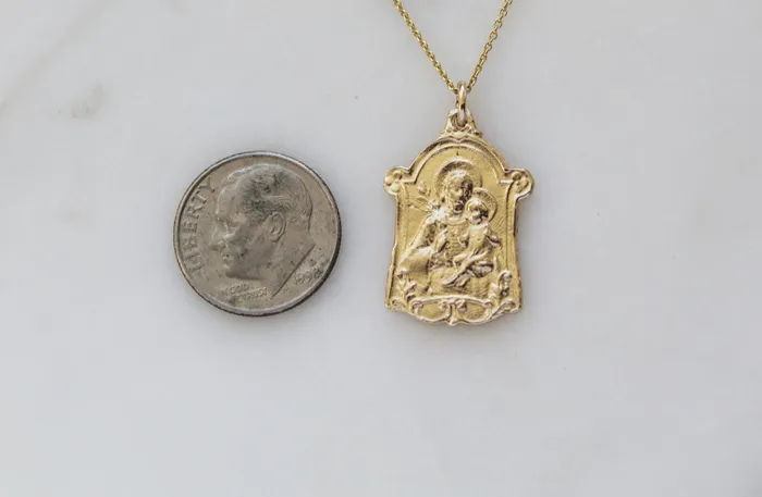St Joseph necklace 14K Gold TheLittleCatholic Necklaces