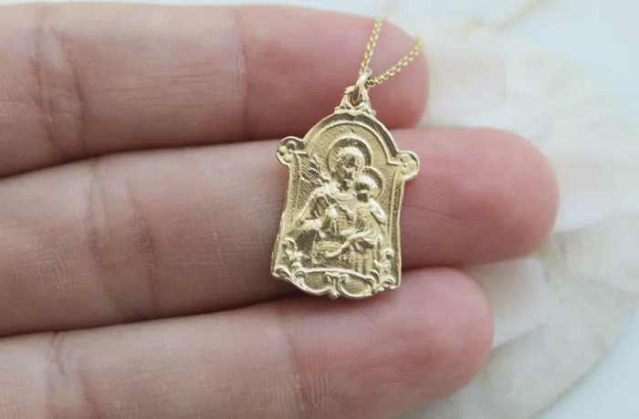 St Joseph necklace 14K Gold TheLittleCatholic Necklaces